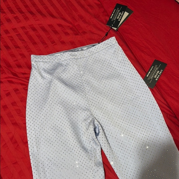 NADINE MERABI Pants - NADINE MERABI blue Pantsuit Elegant Design